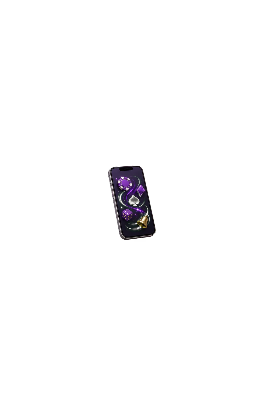 Cazimbo mobile casino phone with roulette and card symbols